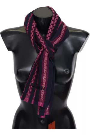 Missoni Winter Scarves - Black Patterned Wool Unisex Neck Wrap Shawl