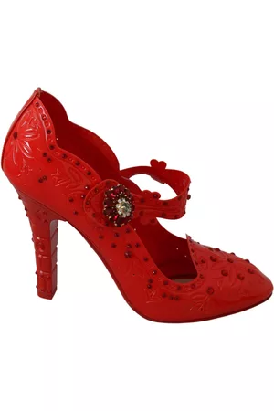 Dolce & Gabbana Women Floral shoes - Floral Crystal CINDERELLA Heels Shoes - EU40/US9.5