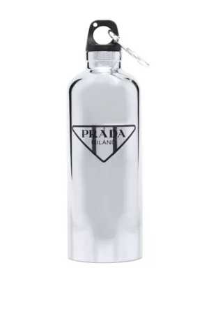 Prada Sports Equipment - Logo-print stainless-steel water bottle ARGENTO - UNI