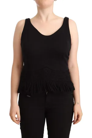 ERMANNO SCERVINO Erno Scervino Cotton Sleevelesss Tank Casual Top - IT2 | S