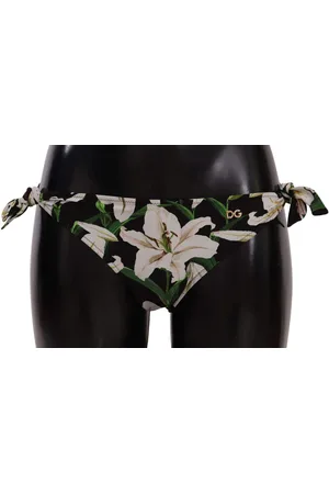 Dolce & Gabbana Bikini Bottom Lily Print Swimsuit Swimwear - IT5 | XL
