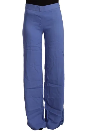 P.A.R.O.S.H. High Waist Viscose Straight Wide Leg Pants - IT38|XS