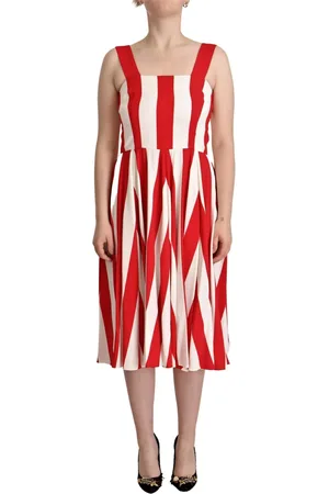 Dolce & Gabbana White Stretch Shift A-line Gown Dress - IT40|S