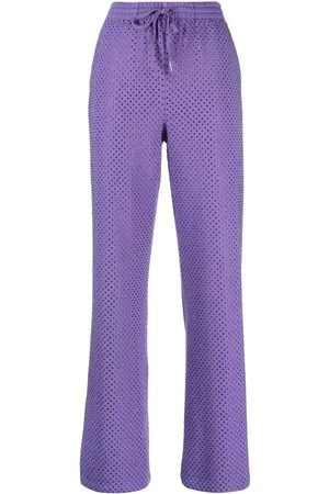 PAROSH Mesh-design cotton-blend trousers - XS