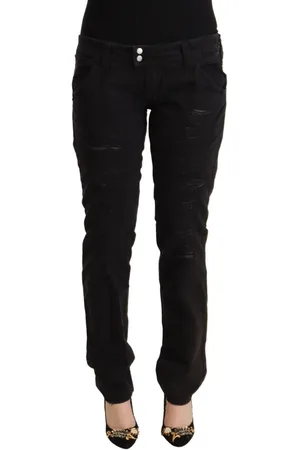 Cycle Cotton Distressed Low Waist Slim Fit Denim Jeans - W31