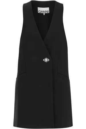 Ganni Women Vest Dresses - Organic cotton vest dress - 34
