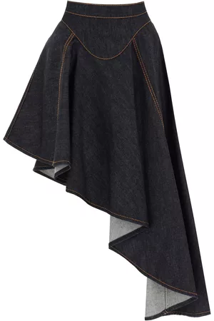 Alexander McQueen Women Denim Skirts - Asymmetrical circular skirt in denim - 40
