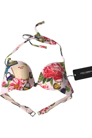 Dolce & Gabbana Floral Halter Beachwear Swimwear Bikini Top - IT1 | XS