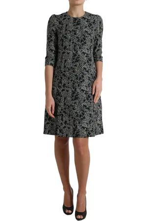 Dolce & Gabbana Chevron Polyester Shift Mini Dress - IT40|S