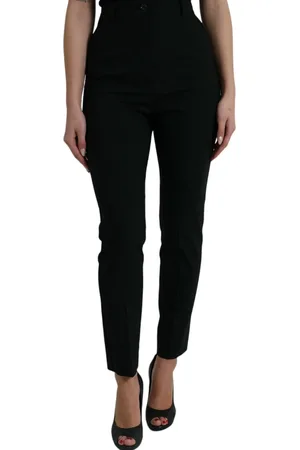 Dolce & Gabbana Wool High Waist Tapered Pants - IT40|S