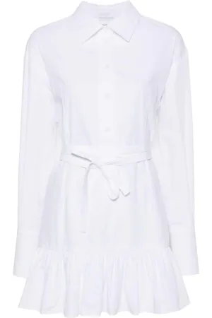 Patou Ruffled mini shirt dress - 36