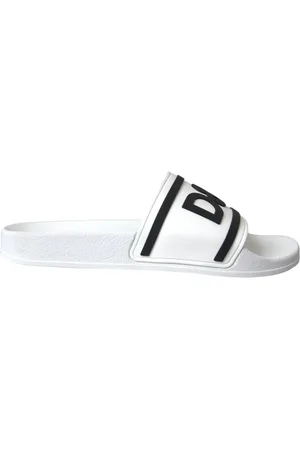 Dolce & Gabbana White Sandals Rubber Beachwear Shoes - EU41/US8