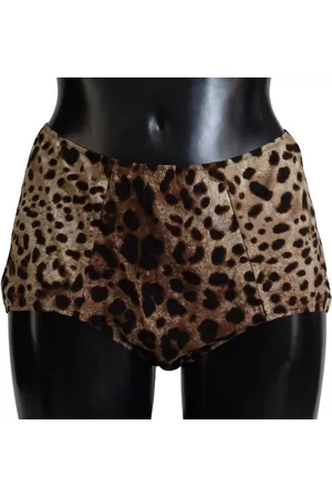 Dolce & Gabbana Leopard Print Swimsuit Swimwear Bikini Bottom - IT4 | L