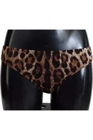 Dolce & Gabbana Leopard Print Swimsuit Swimwear Bikini Bottom - IT4 | L