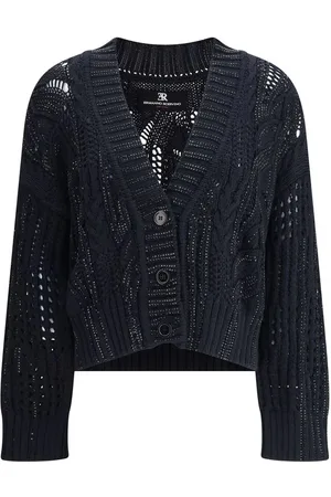 ERMANNO SCERVINO Rhinestone cotton Cardigan - S