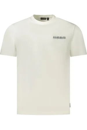 Napapijri White Cotton Men T-Shirt - S