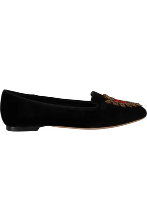 Dolce & Gabbana Elegant Patent Leather Flat Shoes - EU35/US4.5