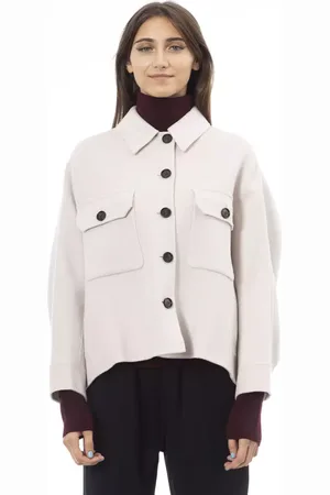 ALPHA STUDIO Elegant White Wool Blazer Jacket - IT40|S