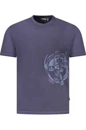 Napapijri Blue Cotton Men T-Shirt - S