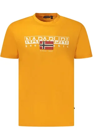 Napapijri Orange Organic Cotton Men T-Shirt - M