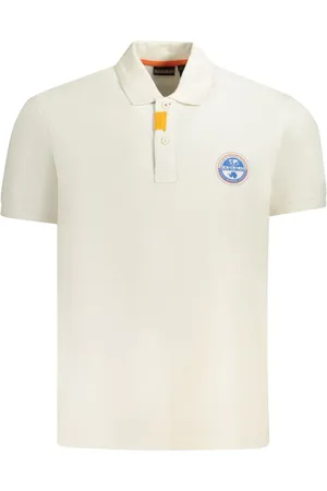 Napapijri White Cotton Men Polo Shirt - S