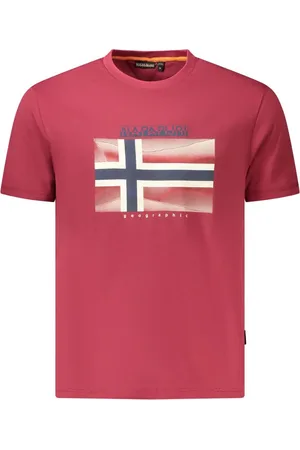 Napapijri Red Cotton Men T-Shirt - M