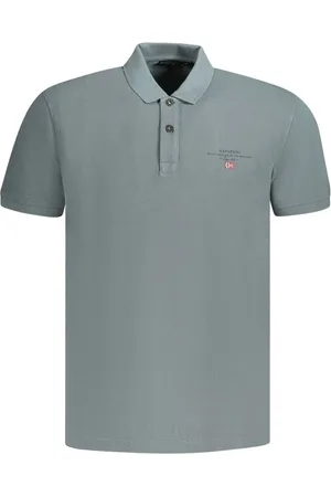 Napapijri Gray Cotton Mens Polo Shirt - S