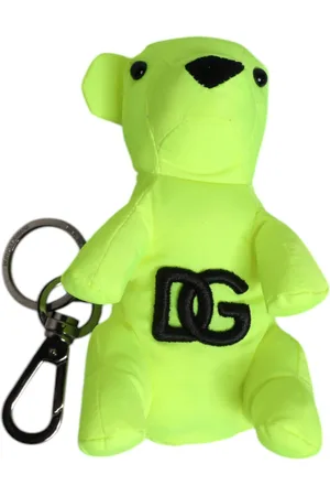 Dolce & Gabbana Bear Embroidered Logo Keychain Clasp Keyring
