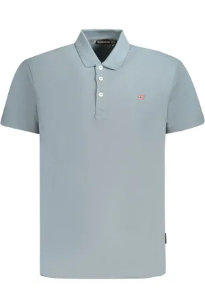 Napapijri Gray Cotton Men Polo Shirt - S