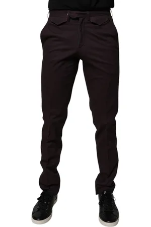 Bencivenga Brown Pure Cotton Slim Fit Men Dress Pants - IT46 | S
