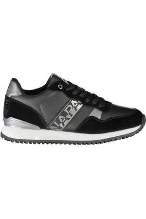 Napapijri Chic Black Lace-Up Sneakers with Contrast Detail - EU36/US6