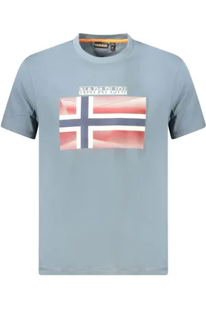Napapijri Gray Cotton Men T-Shirt - S
