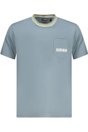 Napapijri Gray Cotton Men T-Shirt - S