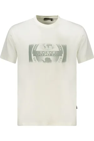 Napapijri White Cotton Men T-Shirt - S