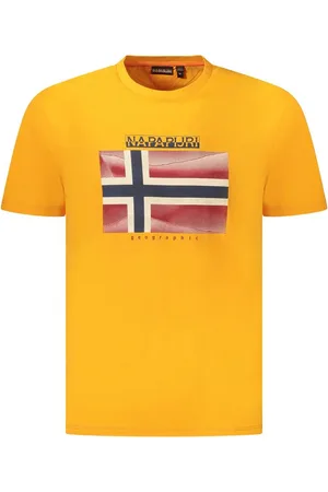 Napapijri Orange Cotton Men T-Shirt - S