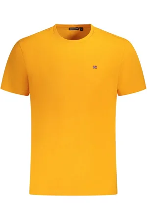 Napapijri Orange Cotton Men T-Shirt - M