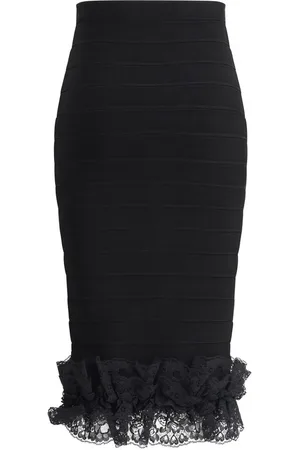 Self-Portrait Lace detail Midi Skirt - 6