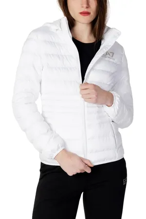 EA7 White Polyester Jackets & Coat - IT42|M