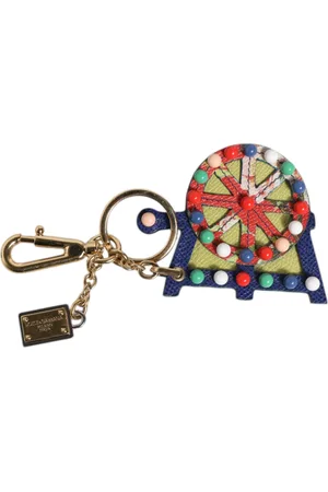 Dolce & Gabbana Gold Tone Carretto Keychain Keyring