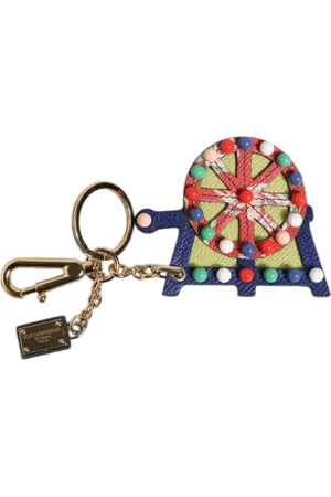 Dolce & Gabbana Gold Tone Carretto Keychain Keyring