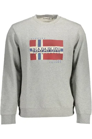 Napapijri Gray Cotton Men Sweater - XXL