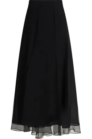 Brunello Cucinelli Silk crêpe midi Skirt - IT42 | L