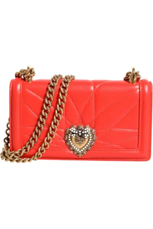 Dolce & Gabbana Leather Quilted Devotion Crossbody Phone Cover Bag