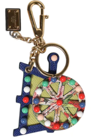 Dolce & Gabbana Gold Tone Carretto Keychain Keyring