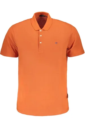 Napapijri Orange Cotton Polo Shirt - S