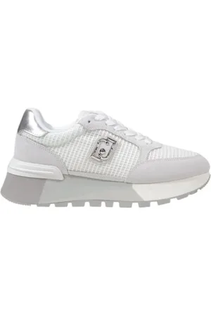 Liu Jo Silver Leather Sneaker - EU37/US7