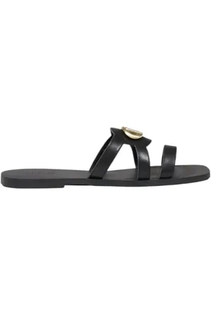 Liu Jo Black Leather Sandal - EU36/US6