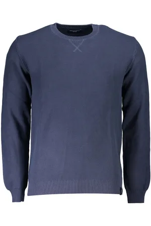 North Sails Blue Cotton Men Sweater - S