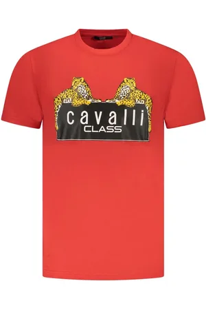 Roberto Cavalli Red Cotton Men T-Shirt - M