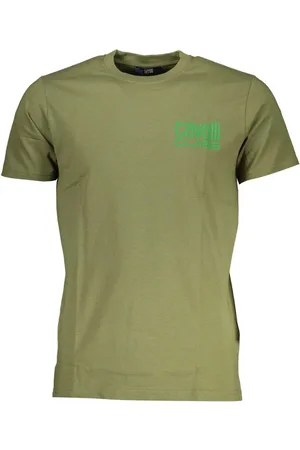 Roberto Cavalli Green Cotton T-Shirt - L